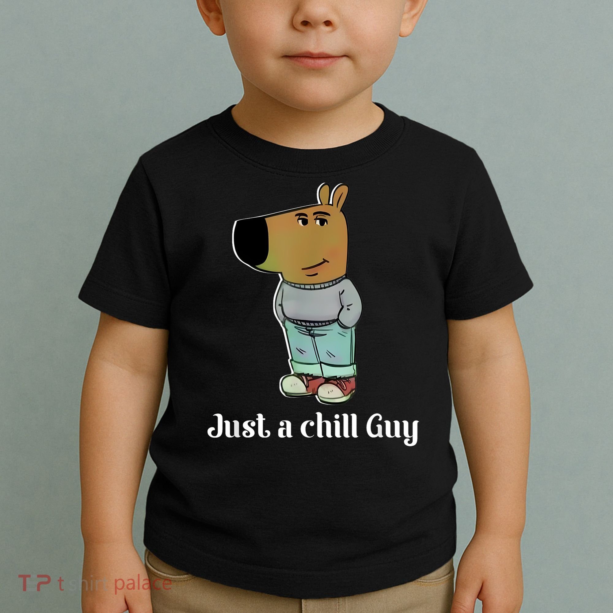 Chill Guy Dog Funny Chill Guy Meme Toddler T-Shirt