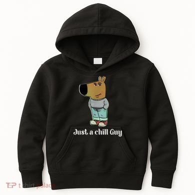 Chill Guy Dog Funny Chill Guy Meme Kids Hoodie