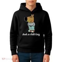 Chill Guy Dog Funny Chill Guy Meme Kids Hoodie thumb 4