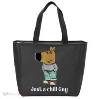 Chill Guy Dog Funny Chill Guy Meme Tote Bag thumb 0
