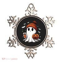 Cute Ghost Drinking Coffee Halloween Ghost Ice Coffee Women Long Sleeve Ornament thumb 0