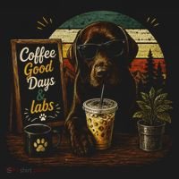 Coffee Good Days And Labs Dog Lover Cute Funny Bucket Hat thumb 4