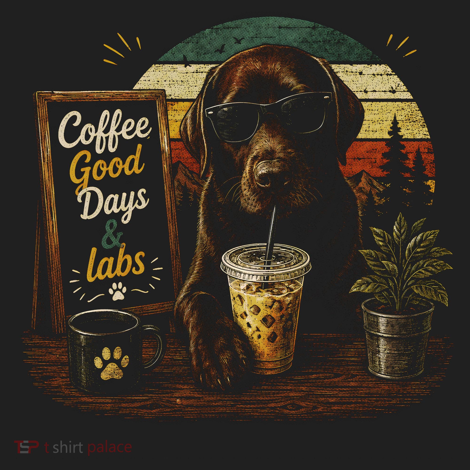 Coffee Good Days And Labs Dog Lover Cute Funny Beanie