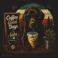 Coffee Good Days And Labs Dog Lover Cute Funny Hat thumb 2