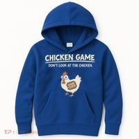 Chicken Game DonT Look Kids Hoodie thumb 0