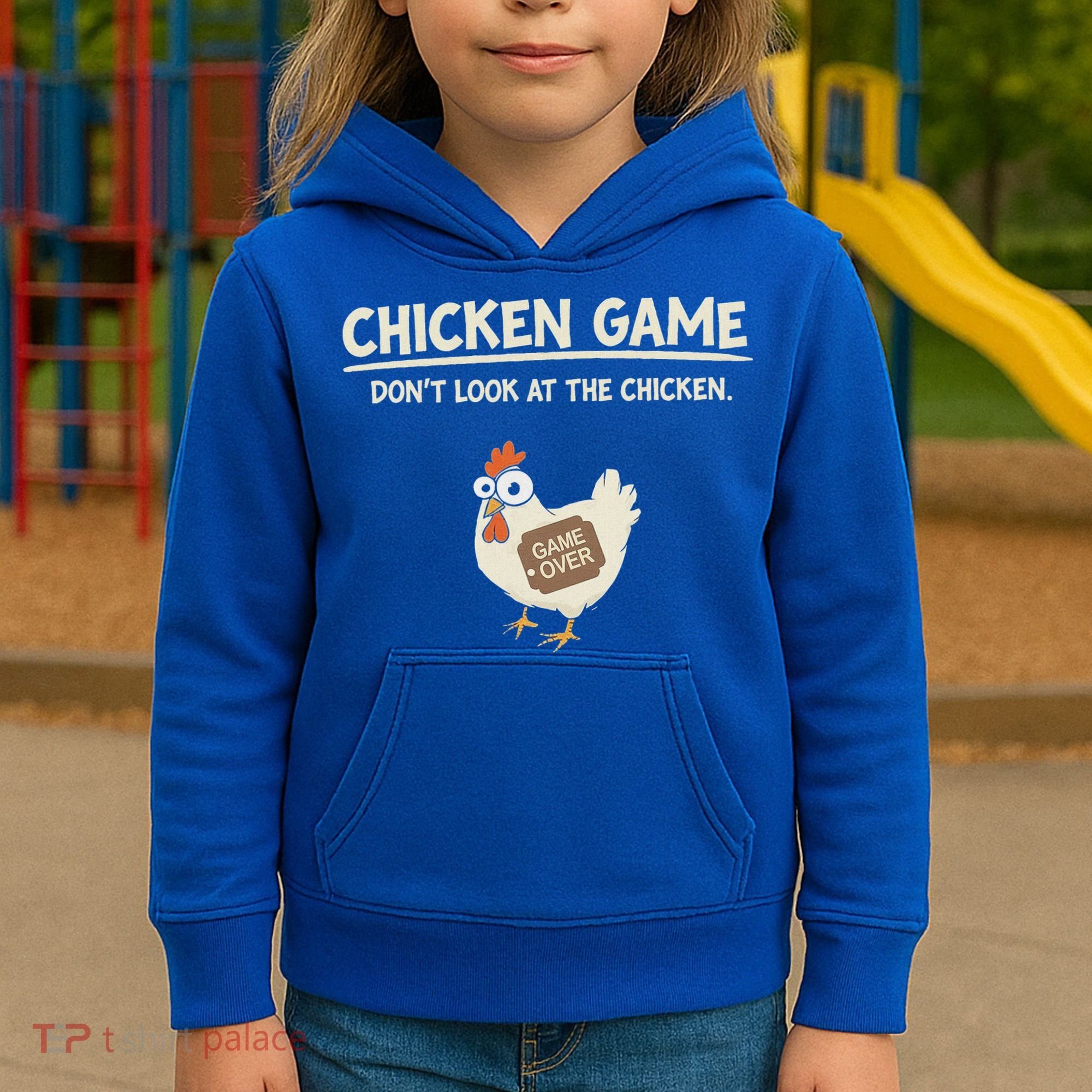 Chicken Game DonT Look Kids Hoodie