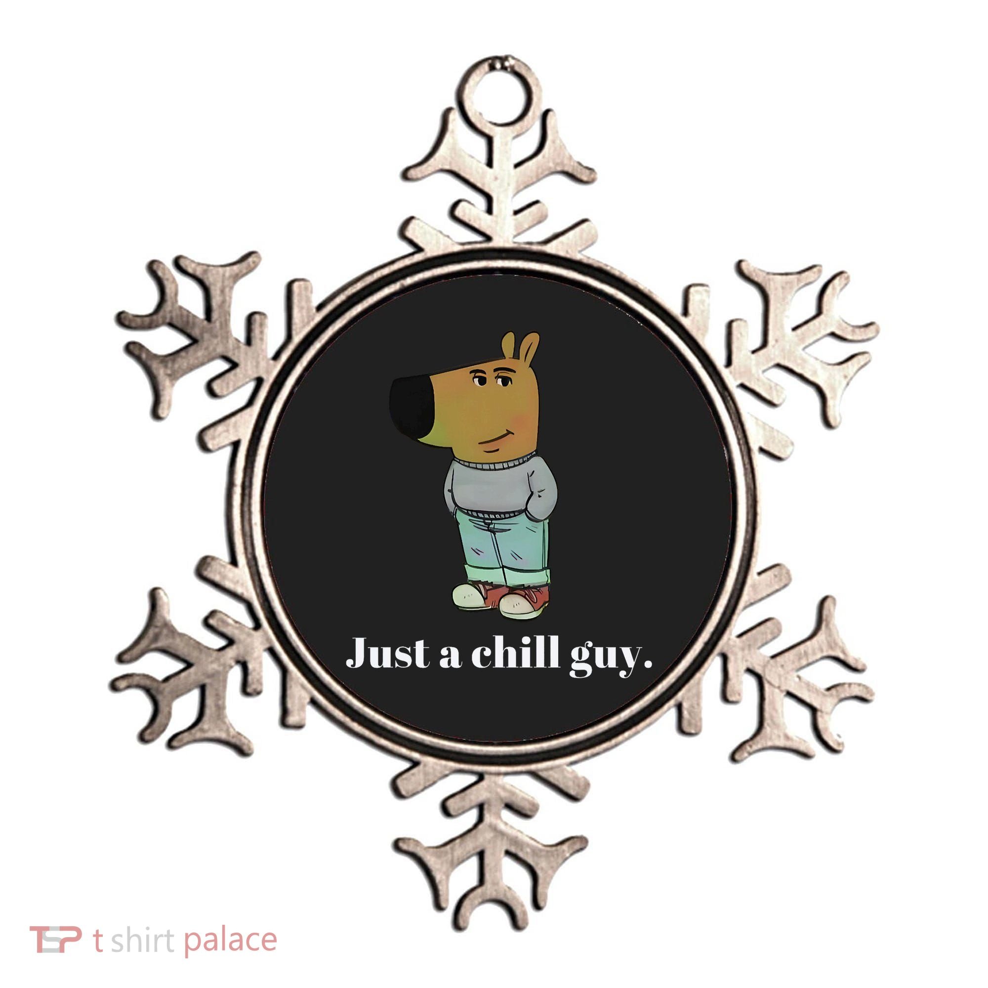 Chill Guy Dog Funny Chill Guy Meme Ornament