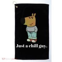 Chill Guy Dog Funny Chill Guy Meme Golf Towel thumb 0