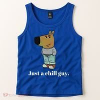Chill Guy Dog Funny Chill Guy Meme Tank Top thumb 2