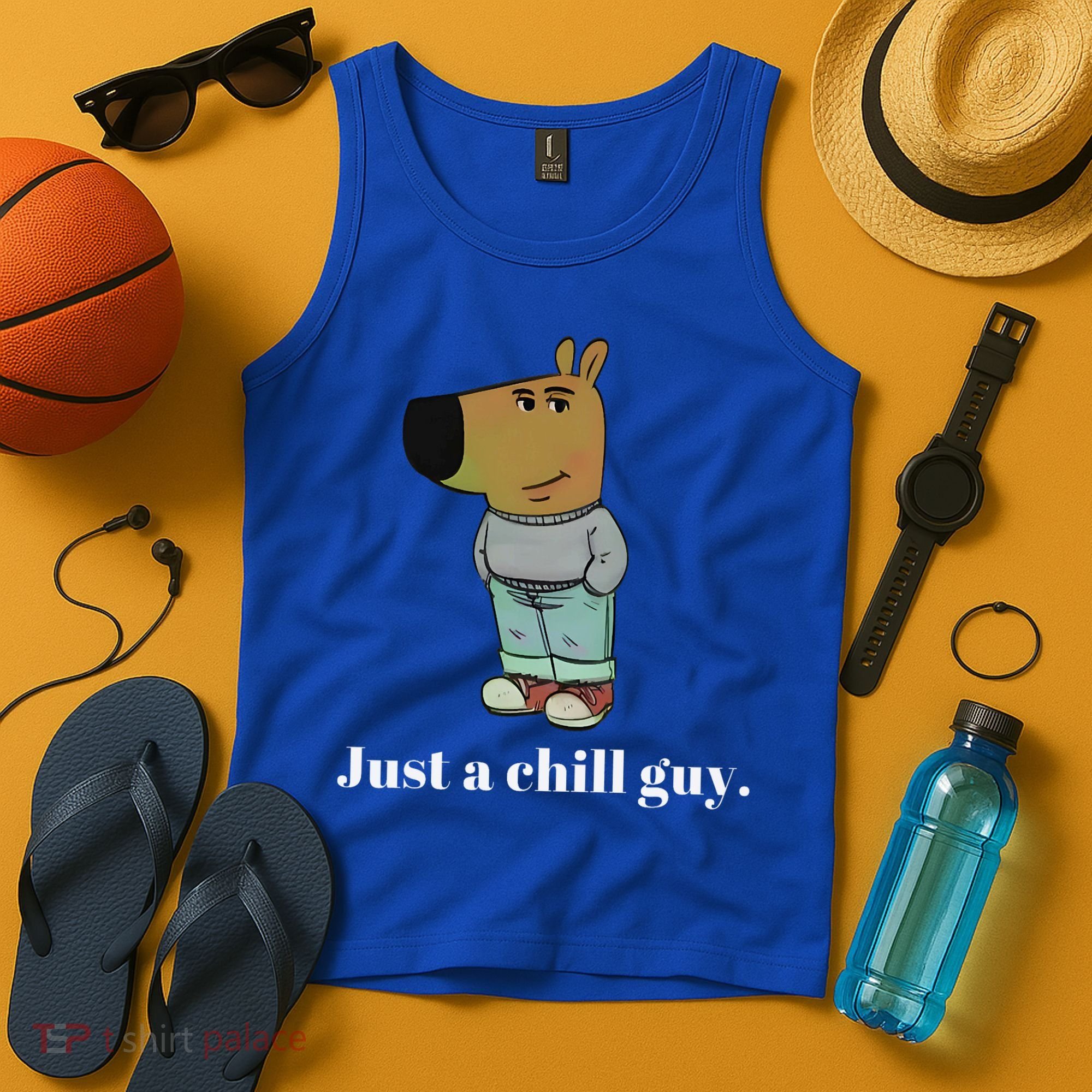 Chill Guy Dog Funny Chill Guy Meme Tank Top