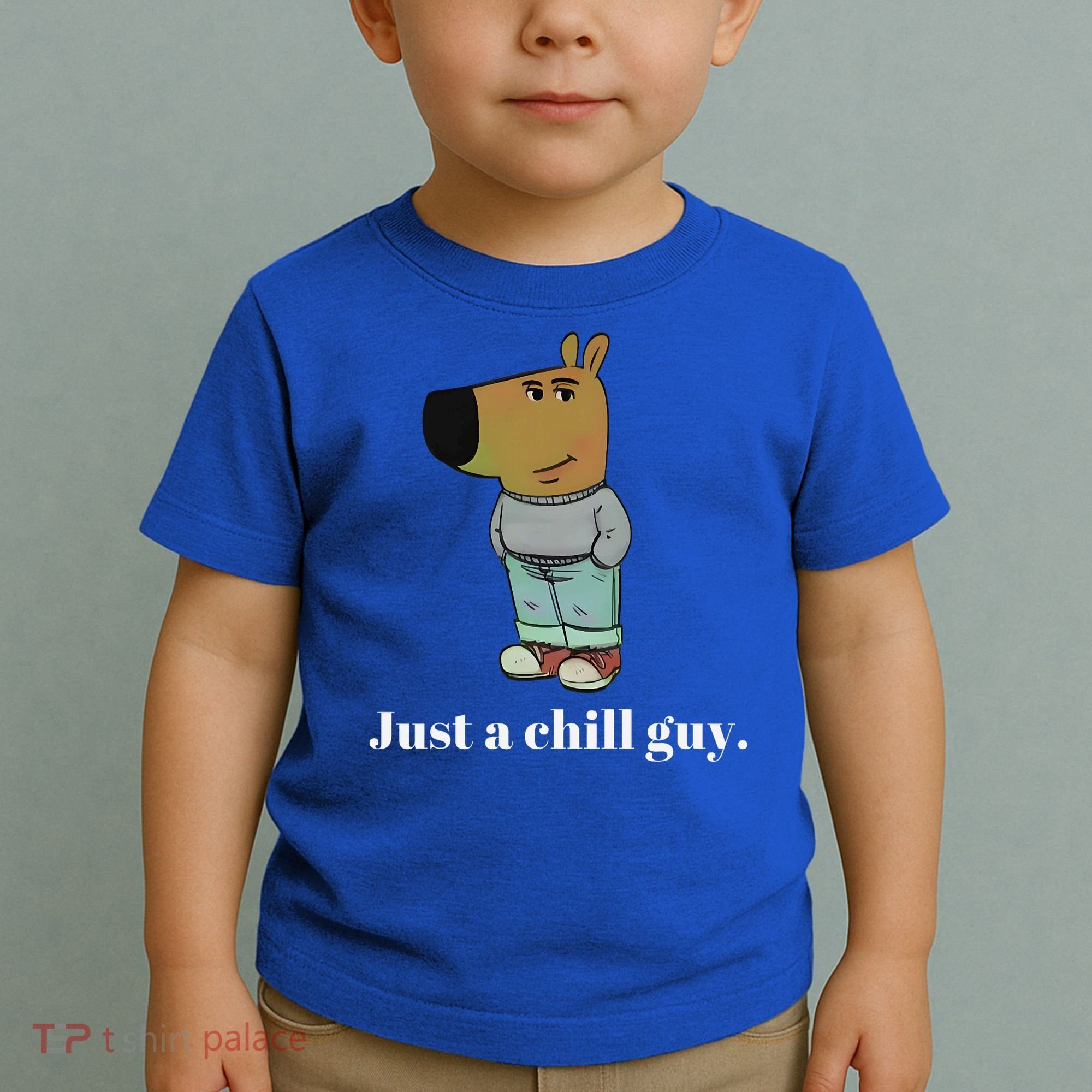 Chill Guy Dog Funny Chill Guy Meme Toddler T-Shirt