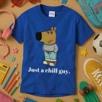 Chill Guy Dog Funny Chill Guy Meme Kids T-Shirt thumb 3