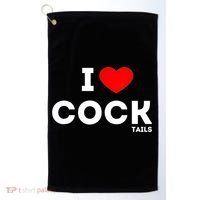 Cute Gift Funny I Love Cocktails Ing Pun Gift Golf Towel thumb 0