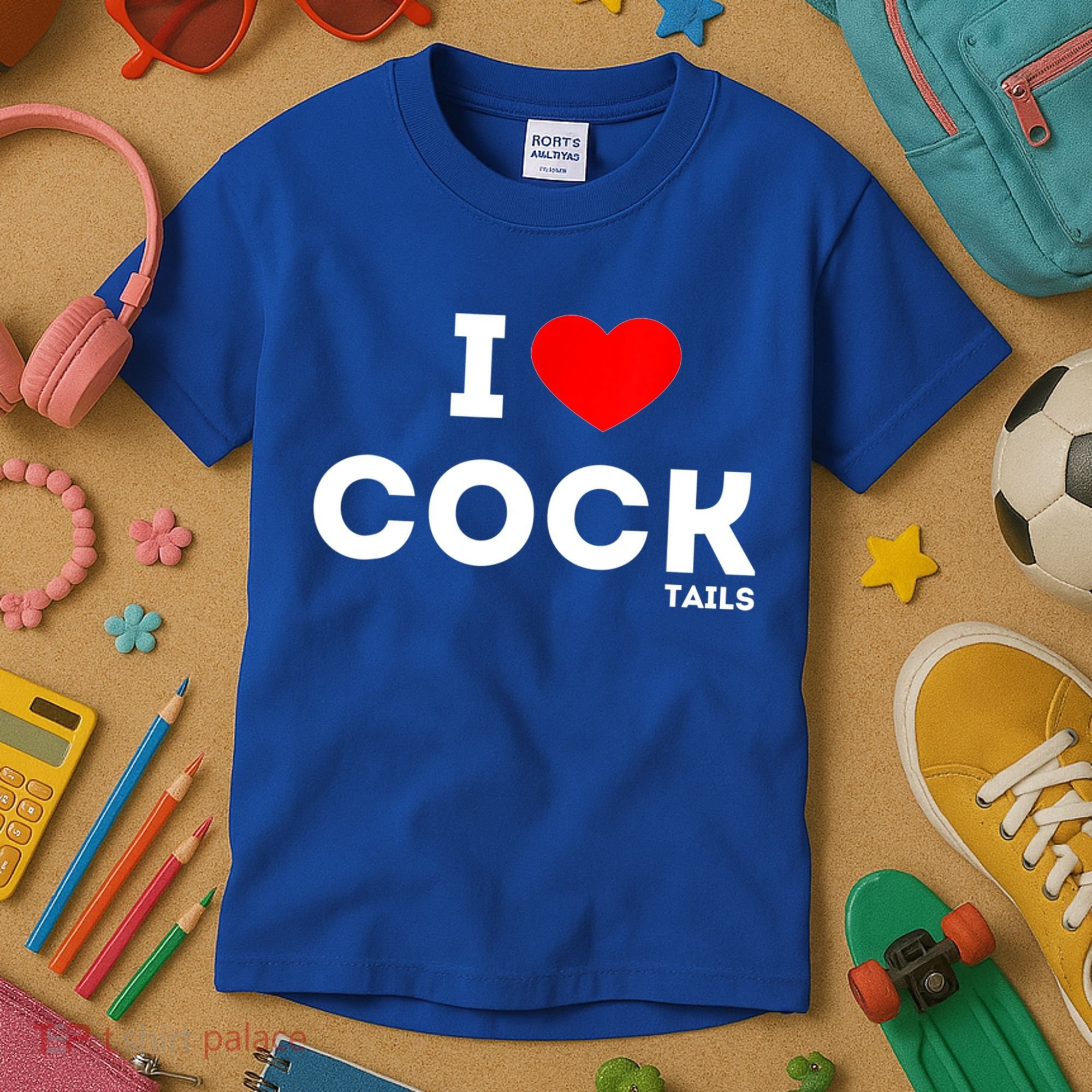 Cute Gift Funny I Love Cocktails Ing Pun Gift Kids T-Shirt