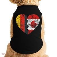Canadian German Flag Heart Germany Canada Flag Roots Doggie Tank thumb 0