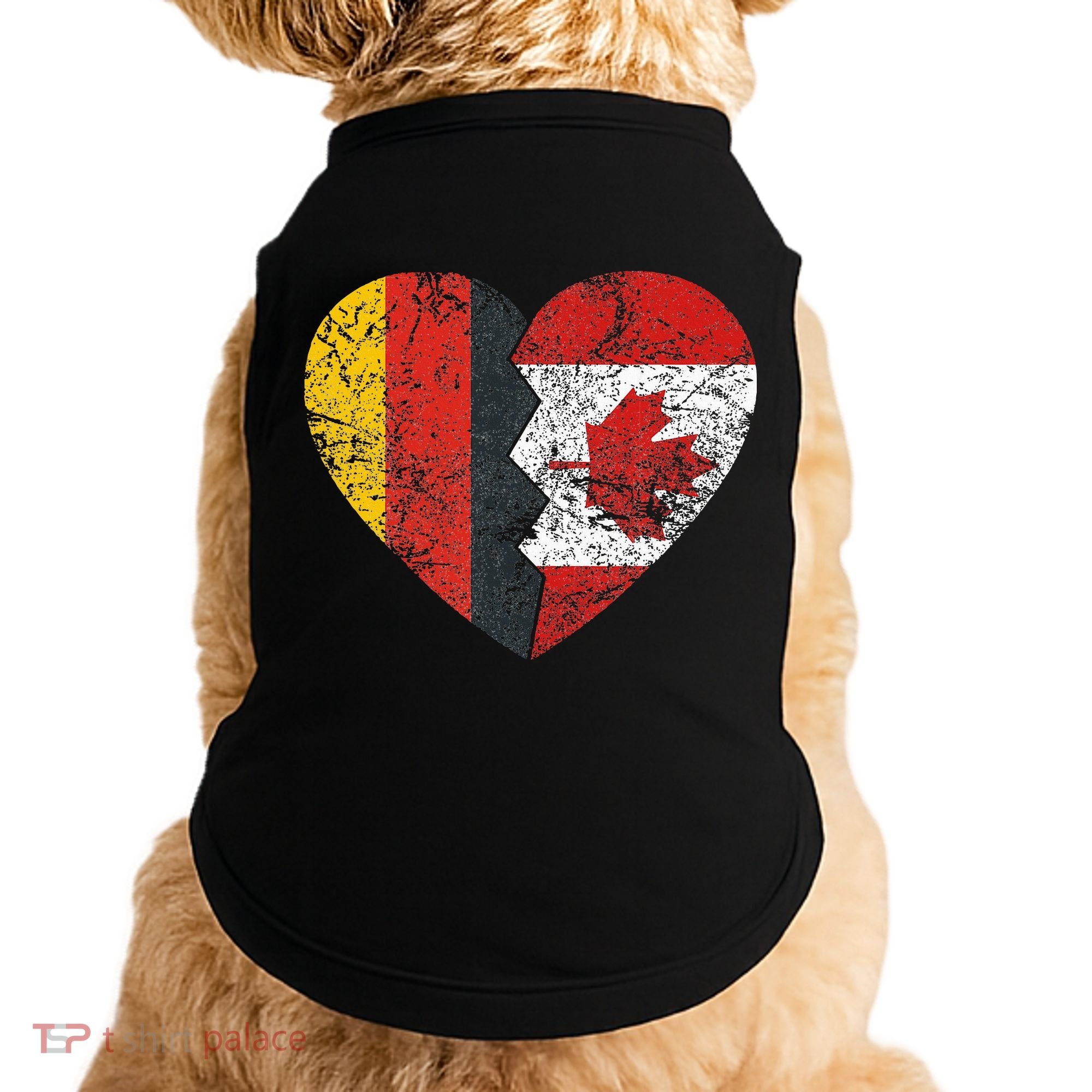 Canadian German Flag Heart Germany Canada Flag Roots Doggie Tank