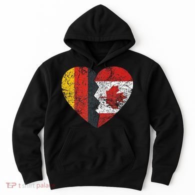Canadian German Flag Heart Germany Canada Flag Roots Hoodie
