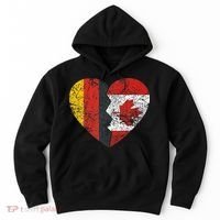 Canadian German Flag Heart Germany Canada Flag Roots Hoodie thumb 0