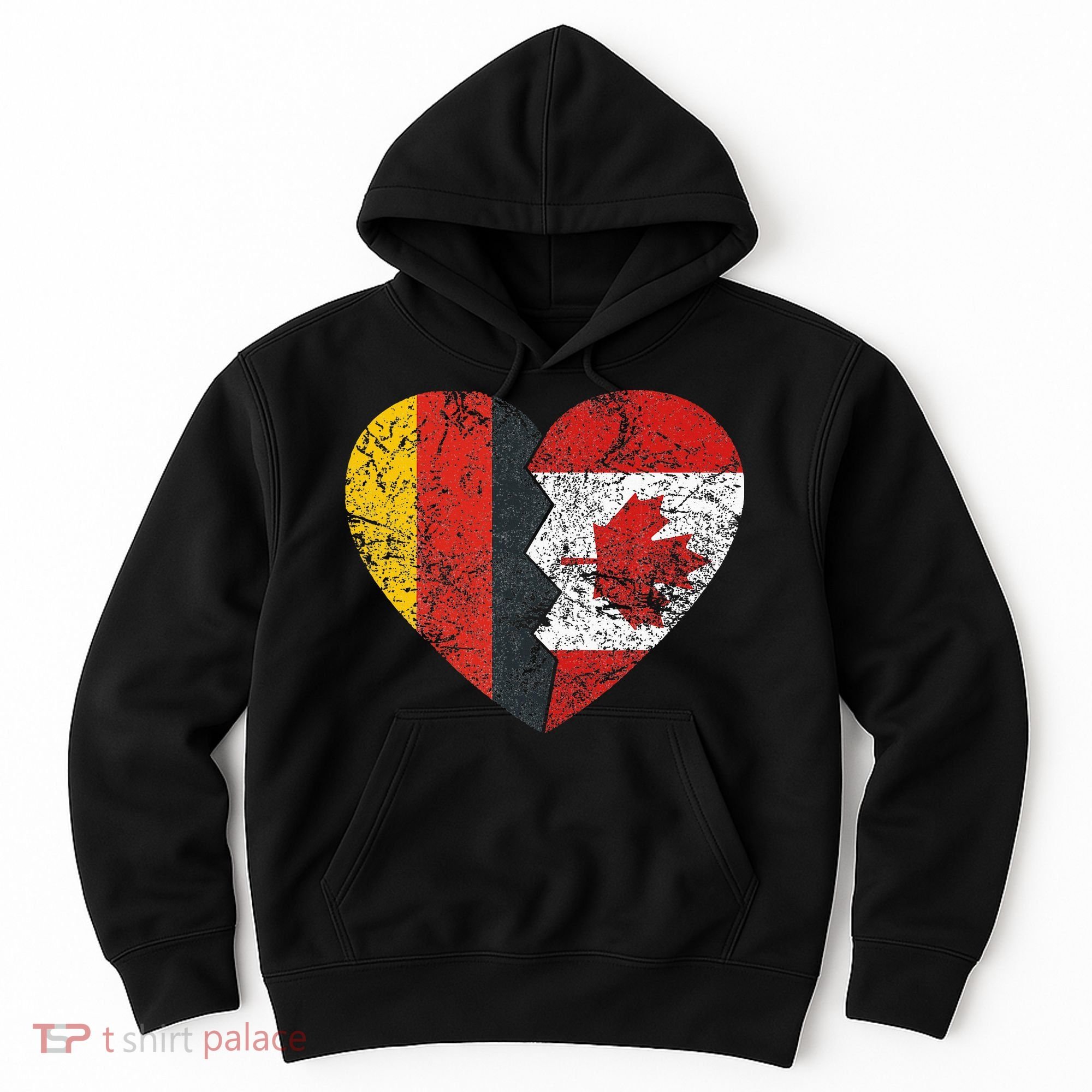 Canadian German Flag Heart Germany Canada Flag Roots Hoodie