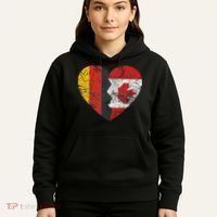 Canadian German Flag Heart Germany Canada Flag Roots Hoodie thumb 5