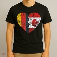 Canadian German Flag Heart Germany Canada Flag Roots T-Shirt thumb 3