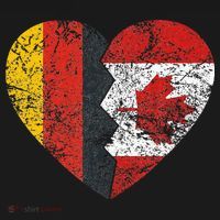 Canadian German Flag Heart Germany Canada Flag Roots T-Shirt thumb 7