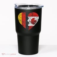 Canadian German Flag Heart Germany Canada Flag Roots Tumbler thumb 0