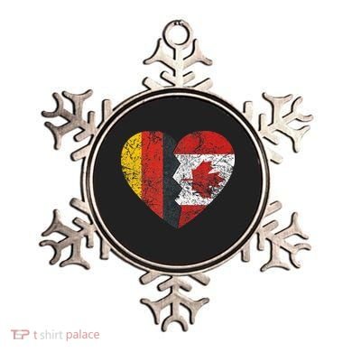 Canadian German Flag Heart Germany Canada Flag Roots Ornament