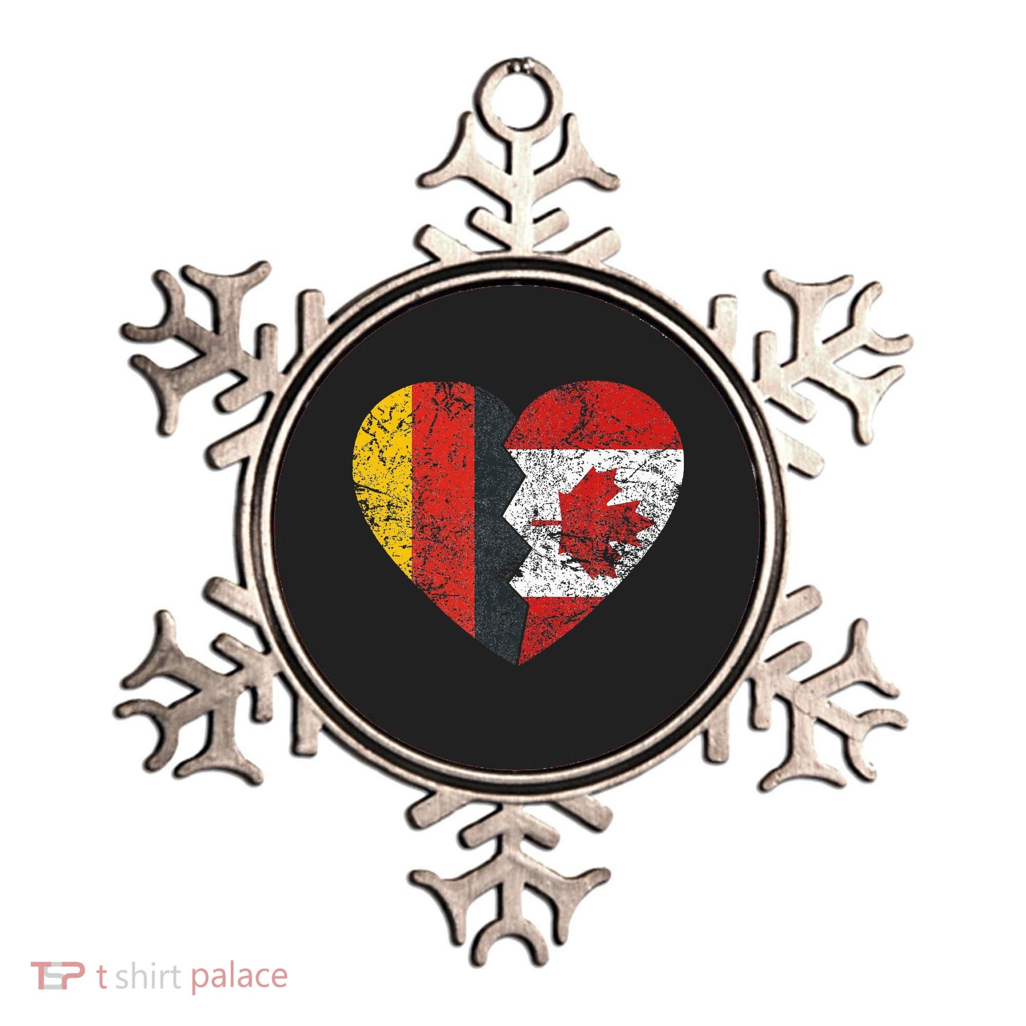 Canadian German Flag Heart Germany Canada Flag Roots Ornament