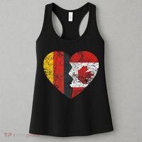 Canadian German Flag Heart Germany Canada Flag Roots Women's Tank Top thumb 3