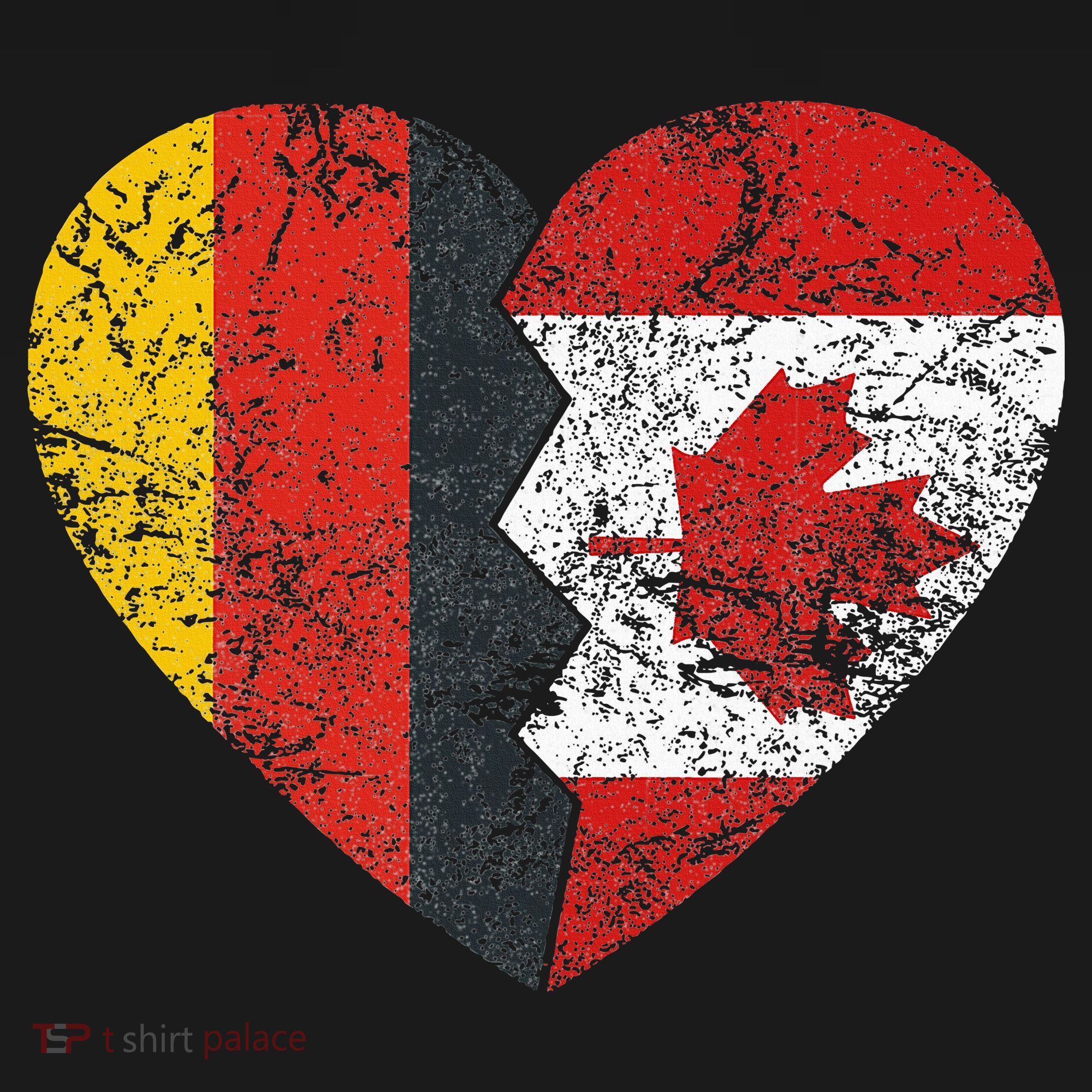 Canadian German Flag Heart Germany Canada Flag Roots Women's Tank Top