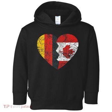 Canadian German Flag Heart Germany Canada Flag Roots Toddler Hoodie