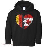 Canadian German Flag Heart Germany Canada Flag Roots Toddler Hoodie thumb 0