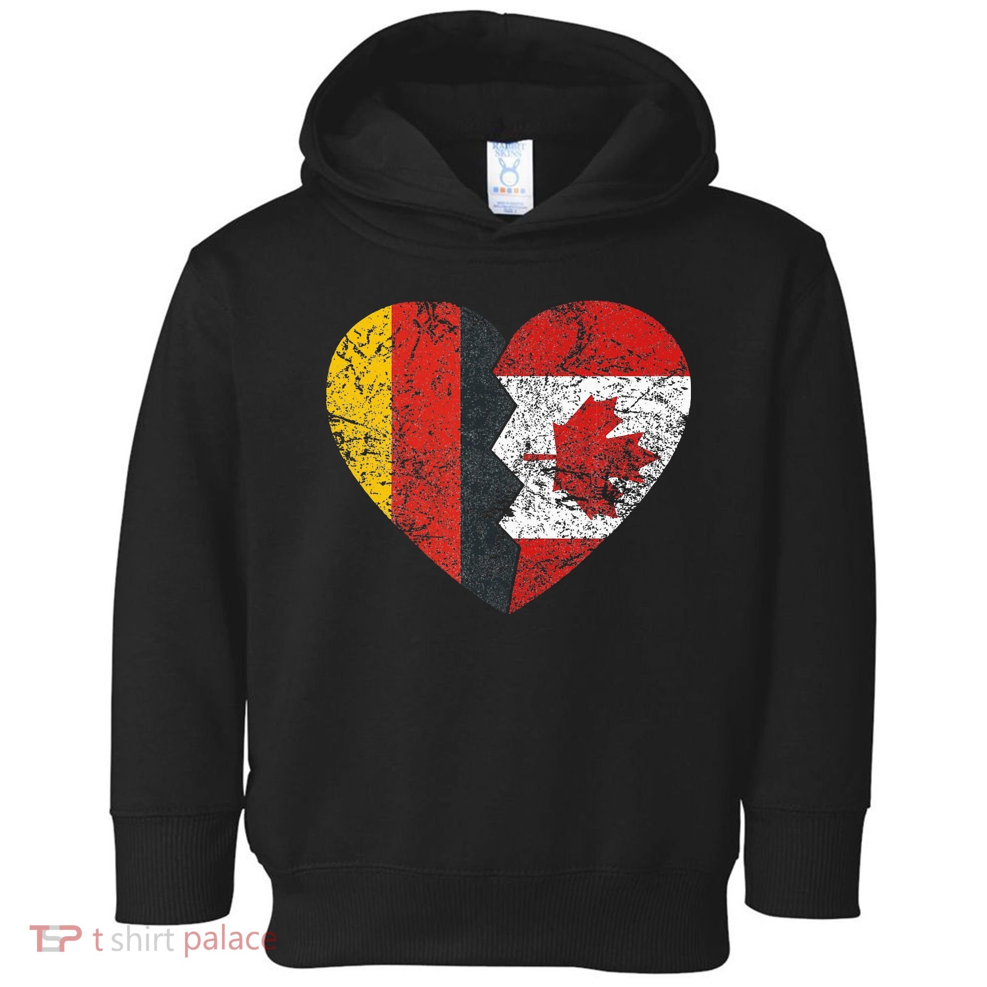 Canadian German Flag Heart Germany Canada Flag Roots Toddler Hoodie