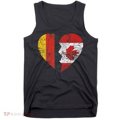 Canadian German Flag Heart Germany Canada Flag Roots Tank Top