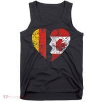 Canadian German Flag Heart Germany Canada Flag Roots Tank Top thumb 0