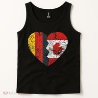 Canadian German Flag Heart Germany Canada Flag Roots Tank Top thumb 2