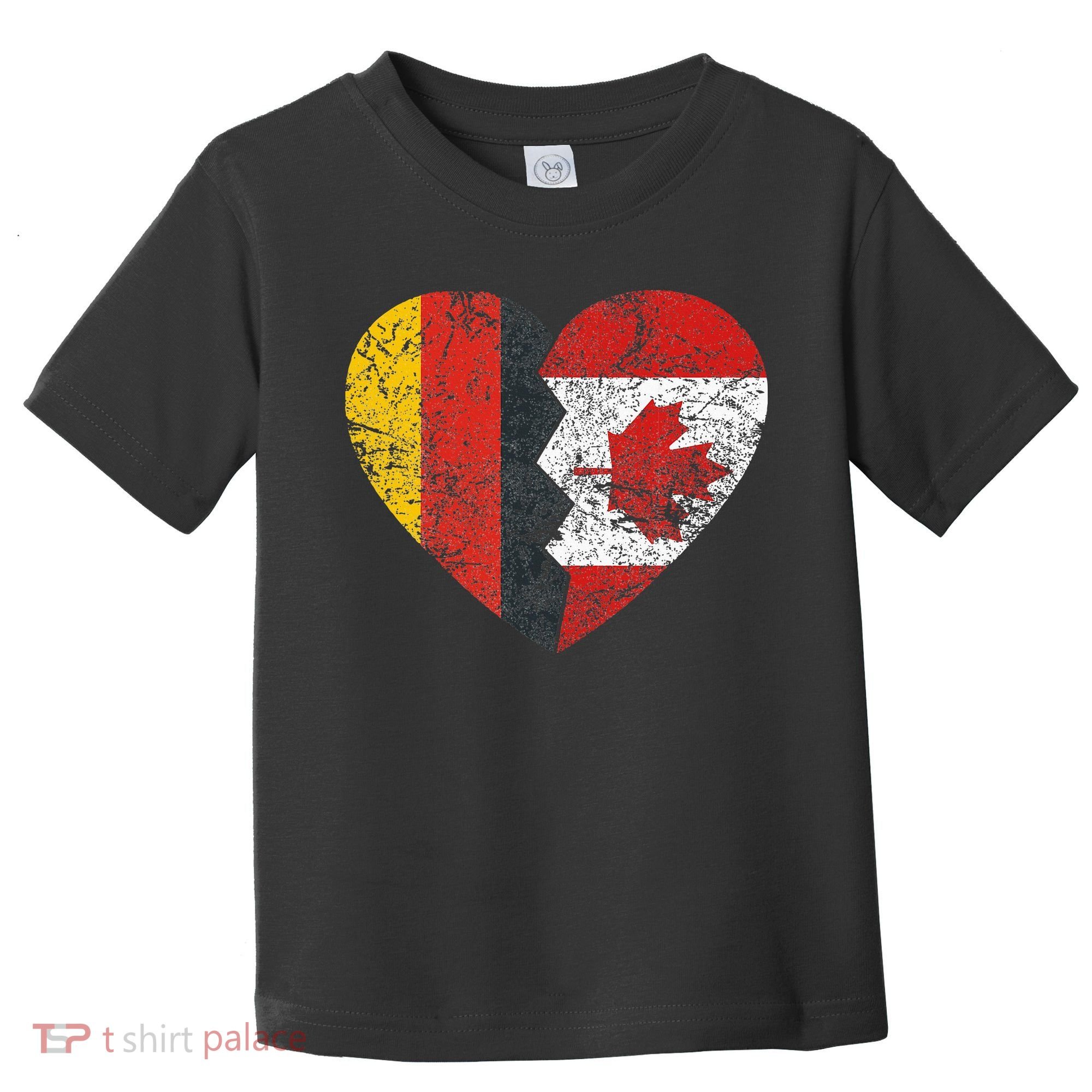 Canadian German Flag Heart Germany Canada Flag Roots Toddler T-Shirt