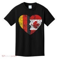 Canadian German Flag Heart Germany Canada Flag Roots Kids T-Shirt thumb 0