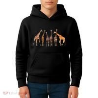 Cool Giraffe For Zoo Animal Lovers Safari Wildlife Kids Hoodie thumb 4