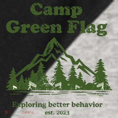 Camp Green Flag Exploring Better Behavior Est 2023 Raglan Baseball Sleeve Shirt