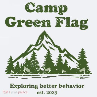 Camp Green Flag Exploring Better Behavior Est 2023 Sueded Cloud Jersey T-Shirt