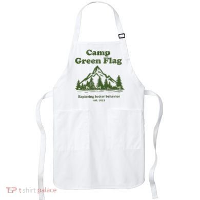 Camp Green Flag Exploring Better Behavior Est 2023 Apron