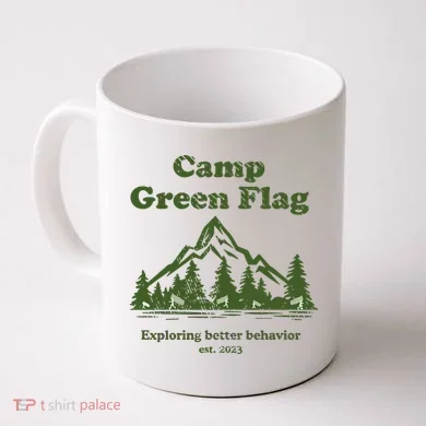 Camp Green Flag Exploring Better Behavior Est 2023 Coffee Mug
