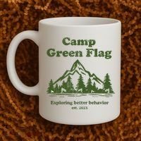 Camp Green Flag Exploring Better Behavior Est 2023 Coffee Mug thumb 2