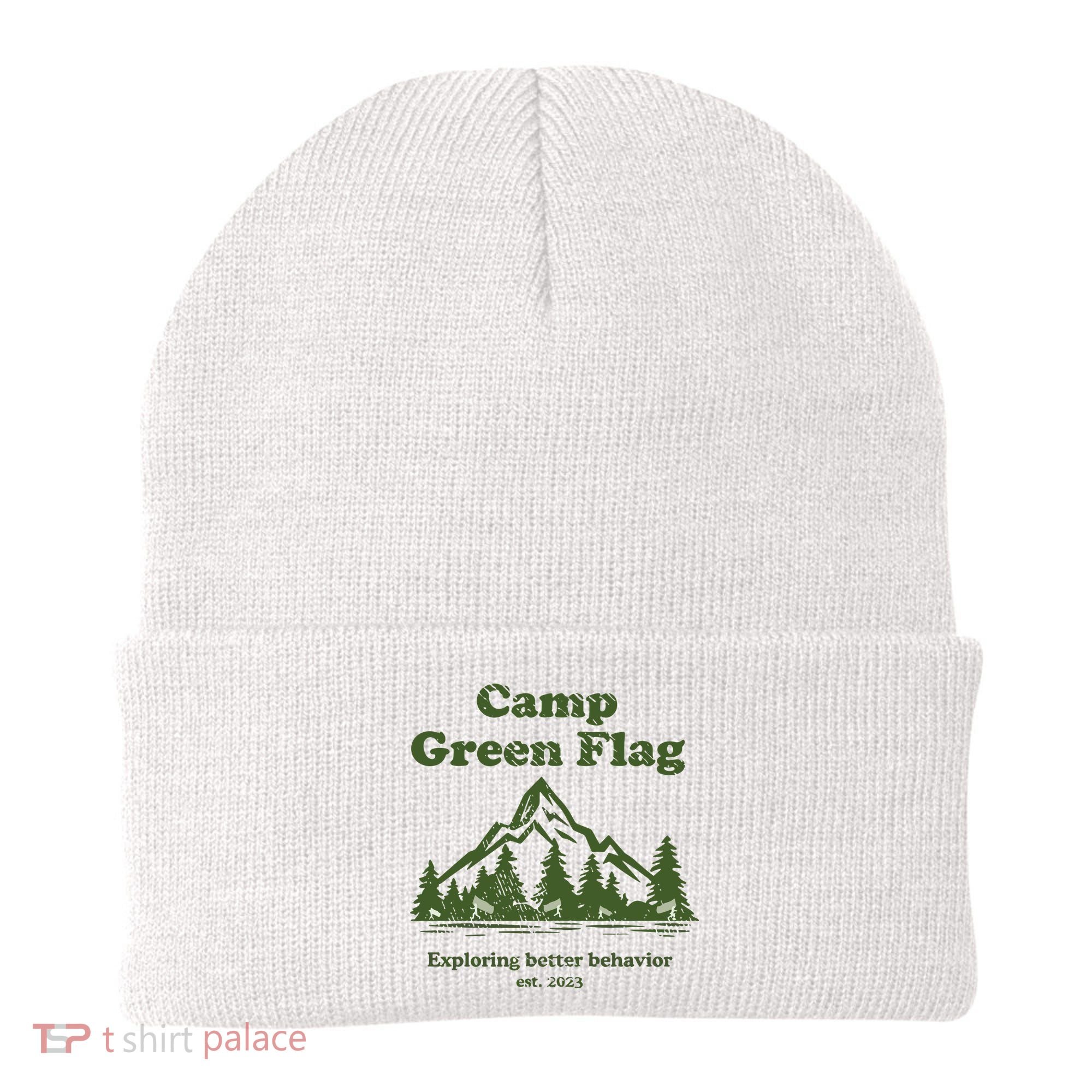 Camp Green Flag Exploring Better Behavior Est 2023 Beanie