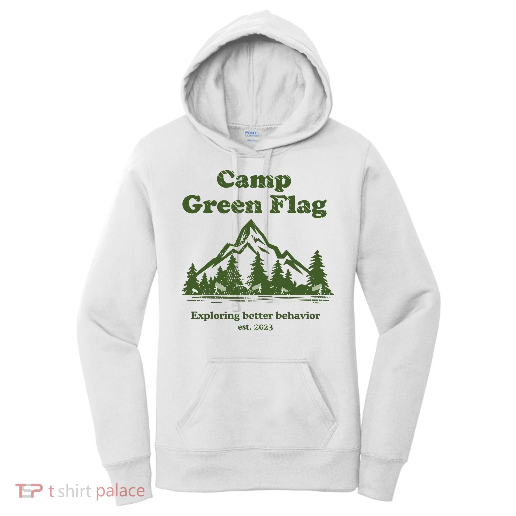 Camp Green Flag Exploring Better Behavior Est 2023 Women's Hoodie