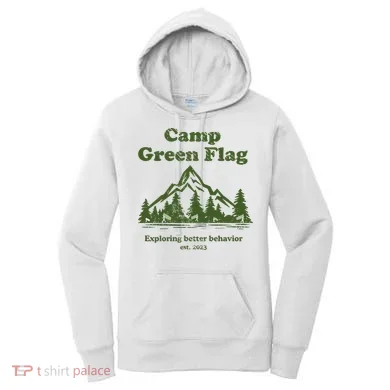 Camp Green Flag Exploring Better Behavior Est 2023 Women's Hoodie