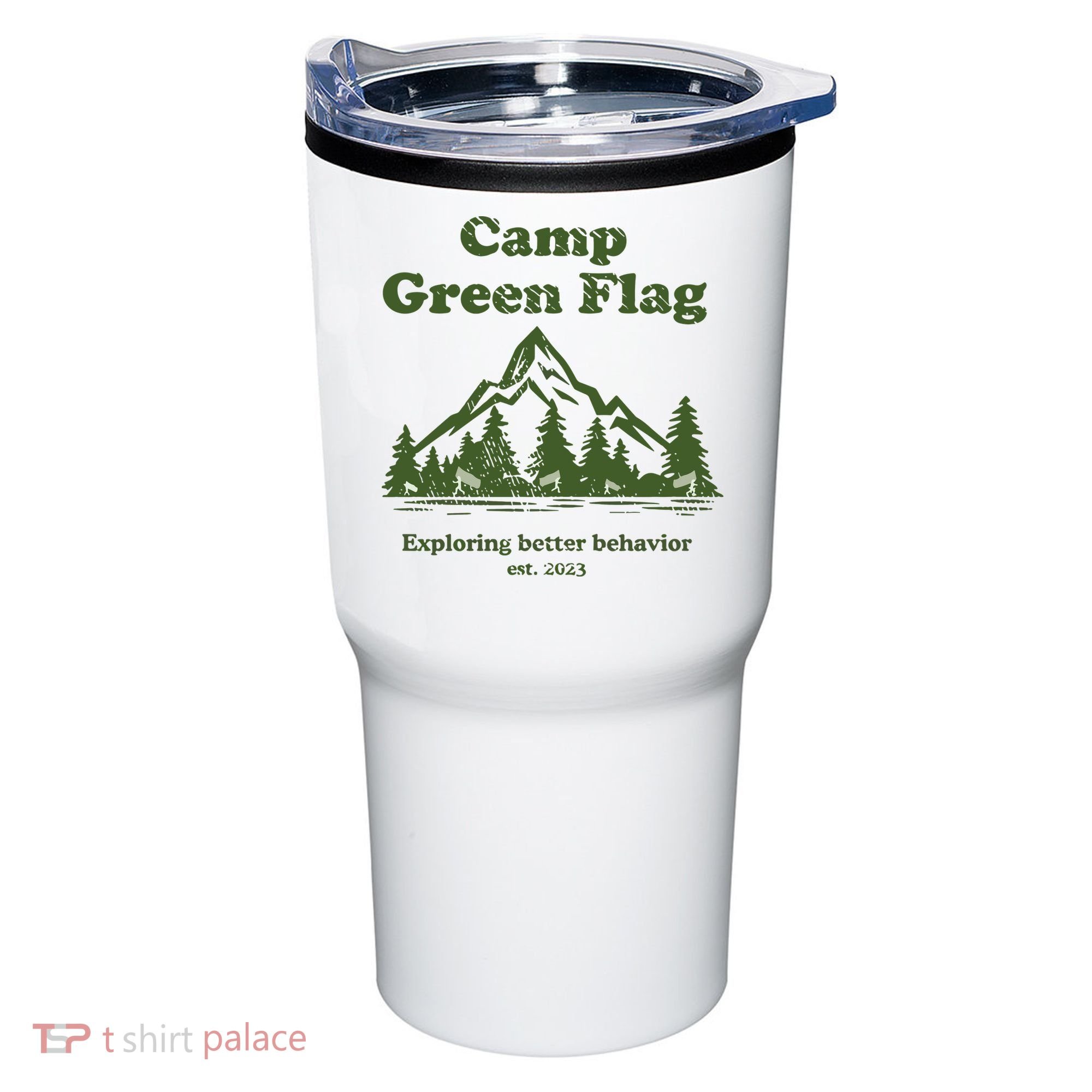 Camp Green Flag Exploring Better Behavior Est 2023 Tumbler