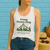Camp Green Flag Exploring Better Behavior Est 2023 Women's Tank Top thumb 2